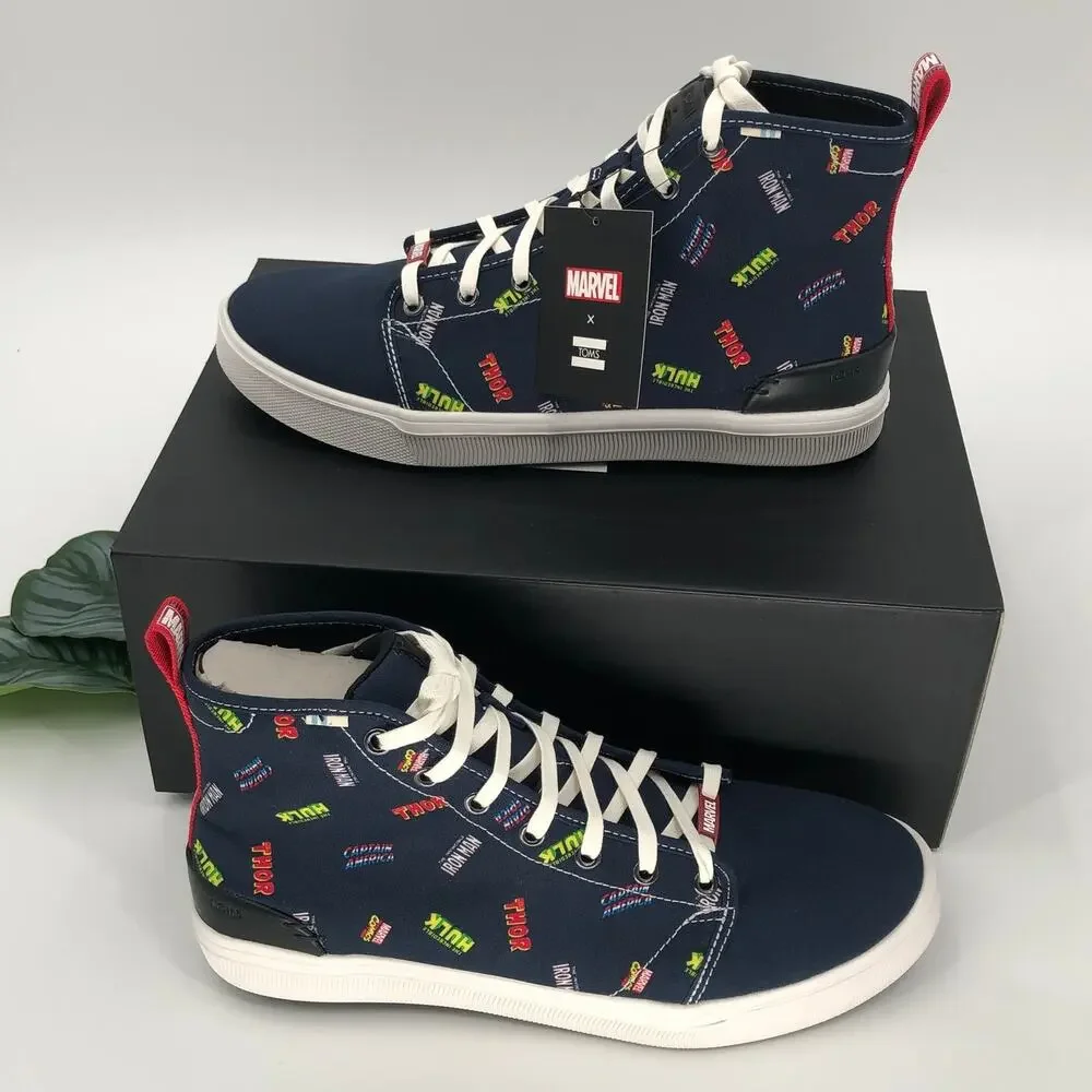 Toms Marvel Comics Blue Iron Man Logos Limited Edition Trvl Lite High Top Shoes